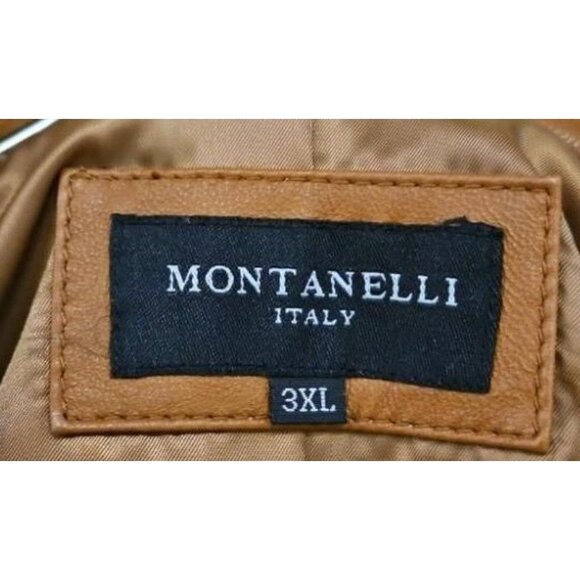 Montanelli Italian Lamb Leather Jacket Coat 3X with pockets New with tags - Picture 4 of 4